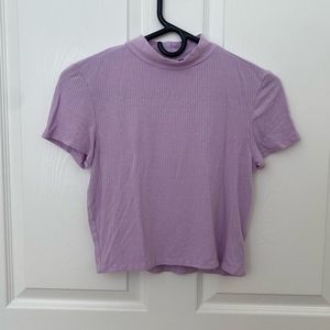 American Eagle Ribbed Cropped Turtleneck Top